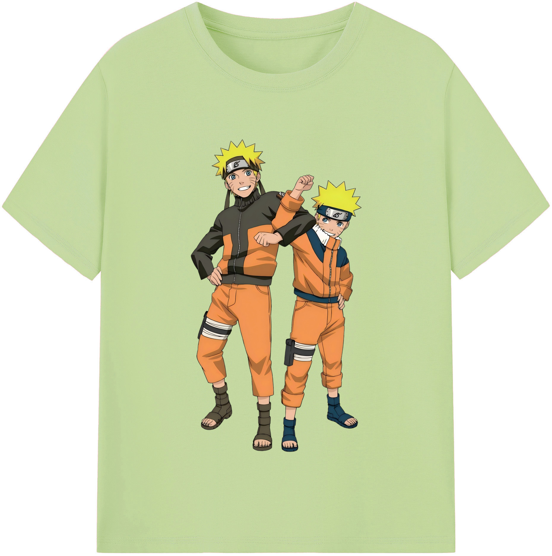 （画像用） NARUTO -ナルト- うずまき ナルト Uzumaki Naruto 綿100％半袖Tシャツ（フロントプリント）